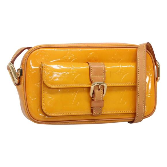 LOUIS VUITTON Monogram Vernis Christy MM Shoulder Bag Jaune M91108 - Picture 1 of 16